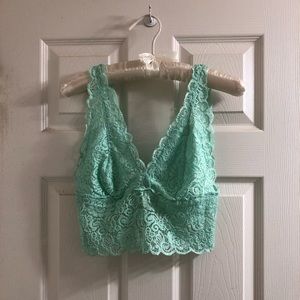 Lace Bralette Top in Mint